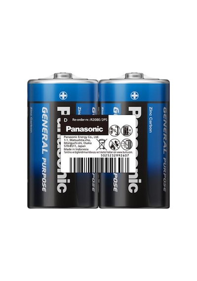 Panasonic R20be/2ps Manganez Büyük Pil D 1.5v 2'li