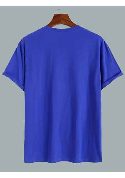 Nyc Baskılı Unisex Oversize Tshirt Mavi