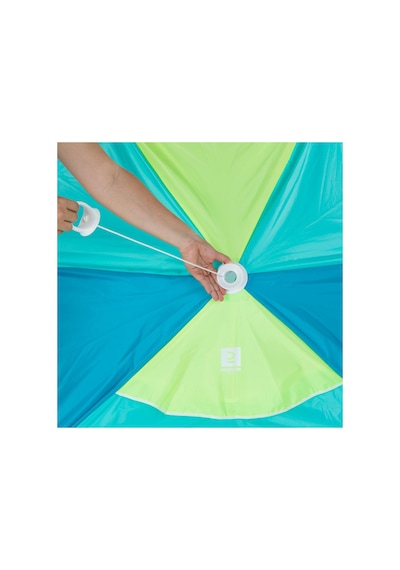 Decathlon Plaj Şemsiyesi / Gölgelik - Spf50+ - 3 Kişilik - Mavi / Sarı - Iwiko 180 Mavi / Sarı