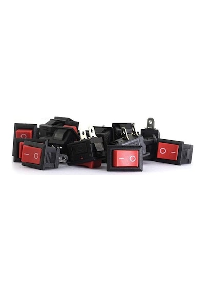Aç Kapa Tek Konumlu Kırmızı Mini Anahtar On Of Switch Pano Tipi Güç Anahtarı 5'li Paket