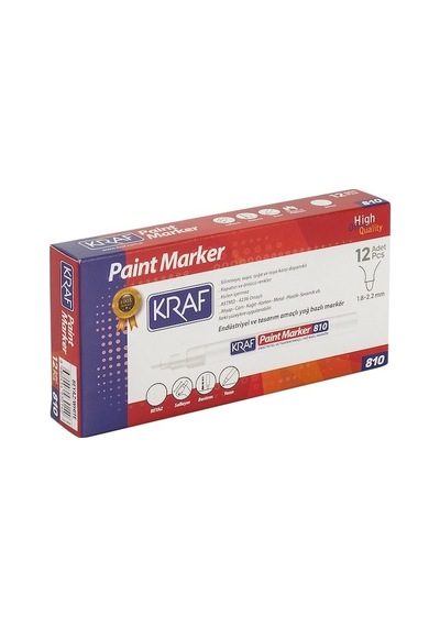 Liva Kraf 810 Paint Markör Kalem Beyaz 12'Li