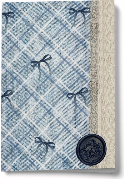 Vintage Serisi 2 Mavi Fiyonk A6 Çizgili Mini Defter Not Defteri Çok Renkli