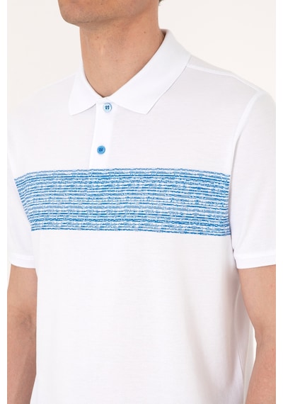U.S. Polo Assn. Erkek Regular Fit Polo Yaka Beyaz Tişört 50306812-VR036