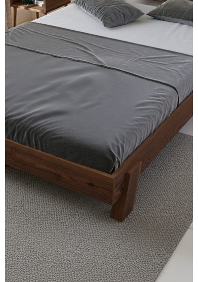 Renazzo Lotus New Masif Ahşap Karyola Ceviz 180x200 Ceviz - 180 X 200
