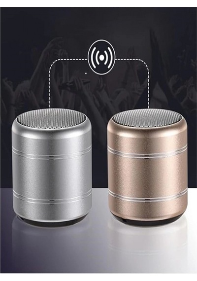 Mini Alüminyum Tws Kablosuz Bluetooth Hoparlör Yuvarlak Metal Tasarım, Yüksek Bas Ve Taşınabilir Ö