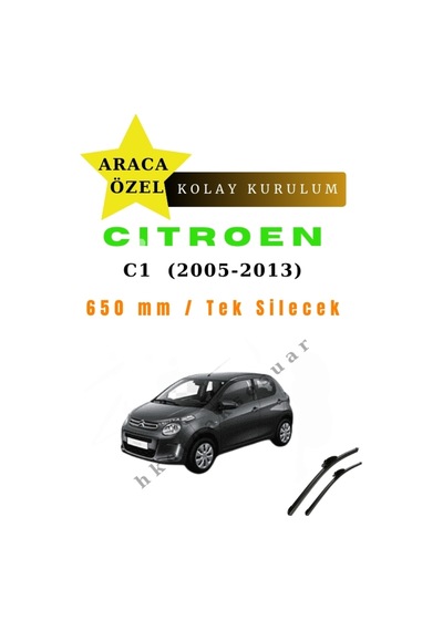 Citroen C1 2005-2013 Araca Özel Silecek Ön İki