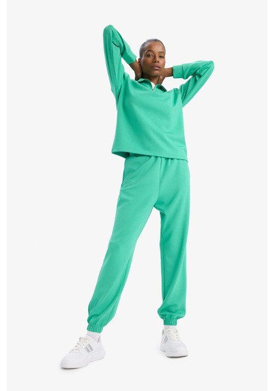 DeFactoFit Sporcu Jogger İnce Eşofman Altı Standart Fit Modal Çift Cepli Basic Düz B1794AX25SPGN268