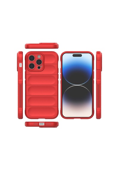 Apple iPhone  Uyumlu,  14 Pro Kılıf Optimum Silikon - Kırmızı