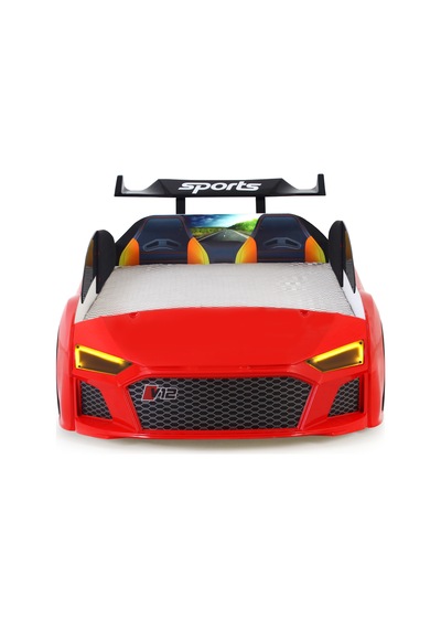 Kırmızı Arabalı Yatak V12 Audi Full Ledli Kumandalı Ve Müzikli
