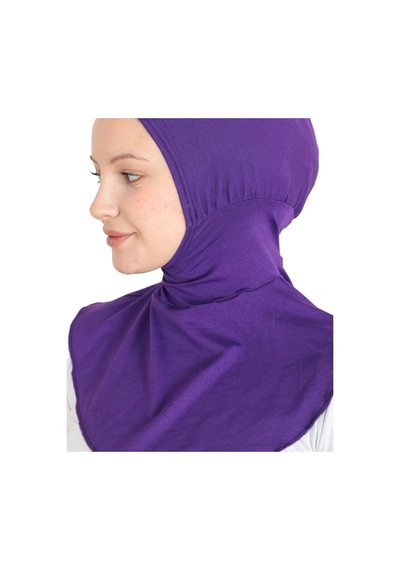 Modish Group Kadın Boyunluklu Hijab Tesettür Pratik Spor Bone - Sarı Mor