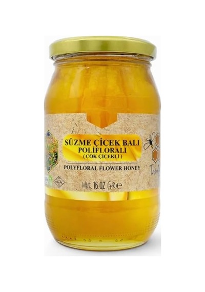 Süzme Çiçek Balı,natural Süzme Bal,%100 Doğal,katkısız,güvenli Bal 480 Gr