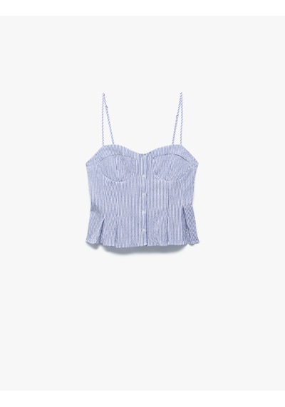 Koton Kalp Yaka Düğmeli Kolsuz Çizgili Crop Bluz Mavi Çizgili 5sal60139ıw Mavi Çizgili Koton Kalp Yaka Düğmeli Kolsuz Çizgili Crop Bluz Mavi Çizgili 5sal60139ıw Mavi Çizgili