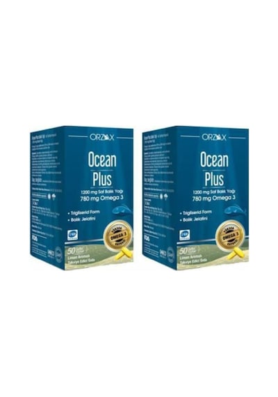 Plus 1200 Mg Omega 3 Saf Balık Yağı 50 Kapsül 2'Li Paket