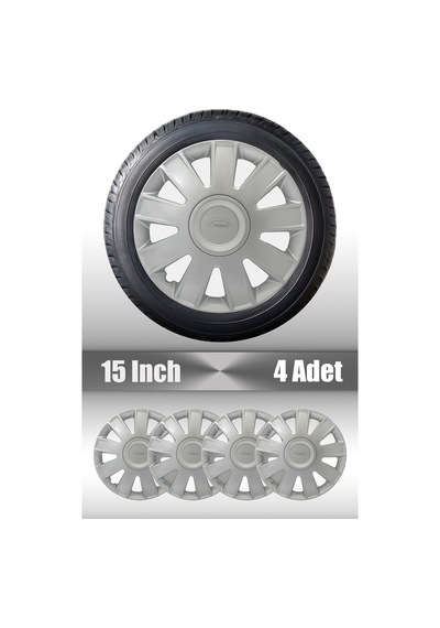 Ford Connect 15" İnç Uyumlu 4 Adet 1 Takım Gri Jant Kapağı