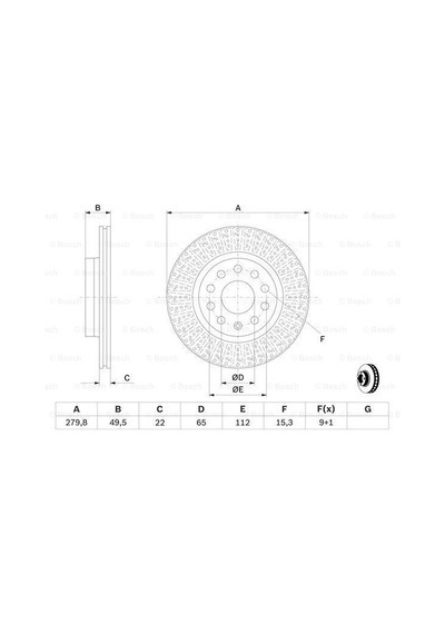 Volkswagen Golf 6 Ön Fren Diski 1.6 Tdı 280 Mm 2009-2012 Bosch