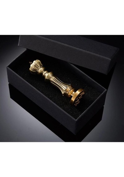 Mum Mühür Damga Kolu Premium Metal Kraliyet Tacı Antik Bronz Karışık