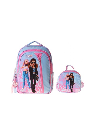Wow Generation Wonderful İkili Okul Çanta Seti - Pembe - Turkuaz Wonderful Baskılı Kız Çocuk Setwg-w6069b Çok Renkli