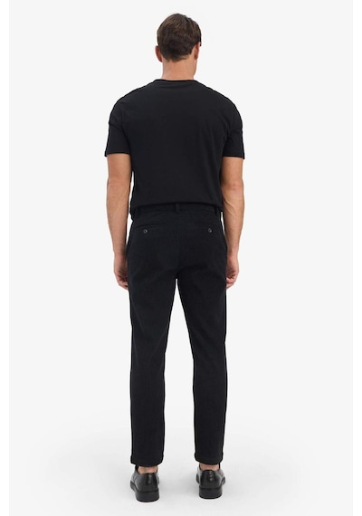 Defacto Tailored Regular Fit Düz Paça Fitilli Kadife Pantolon F0462ax25wnbk27 Siyah-bk27
