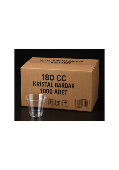 180 Cc Kristal Bardak 1000 Adet Şeffaf Plastik Bardak - 913554443 Diğer