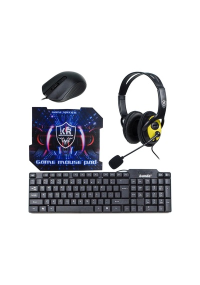 K20 Gaming 4 Parça Oyuncu Seti Klavye Mouse Kulaklık Mouse Pad Diğer