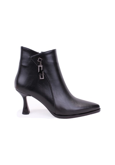Dagoster Dza07-92826905 Siyah Klasik Fermuarlı 8 Cm İnce Topuklu Kadın Bot