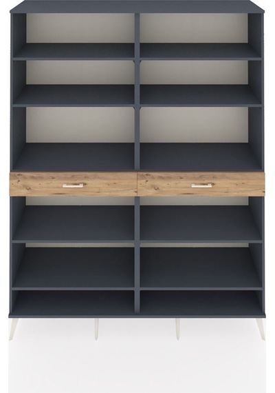 Hyperion Gardrop 10 Raflı 2 Çekmeceli 176x44x221 Antrasit-antrasit/çam Antrasit/çam Hyperion Gardrop 10 Raflı 2 Çekmeceli 176x44x221 Antrasit-antrasit/çam Antrasit/çam