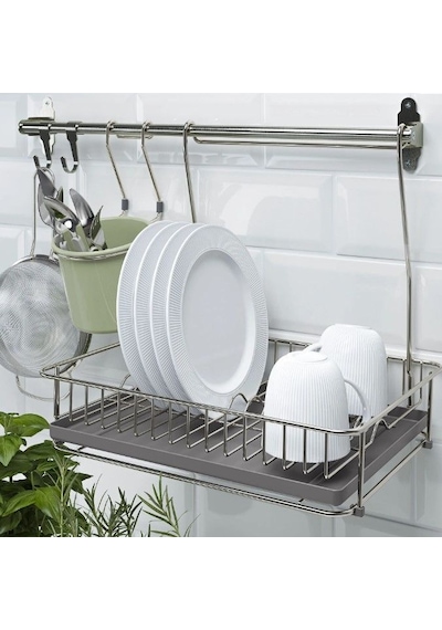 Ikea Hultarp Mutfak Ve Banyo Askısı 60 X 1,6 Cm Krom