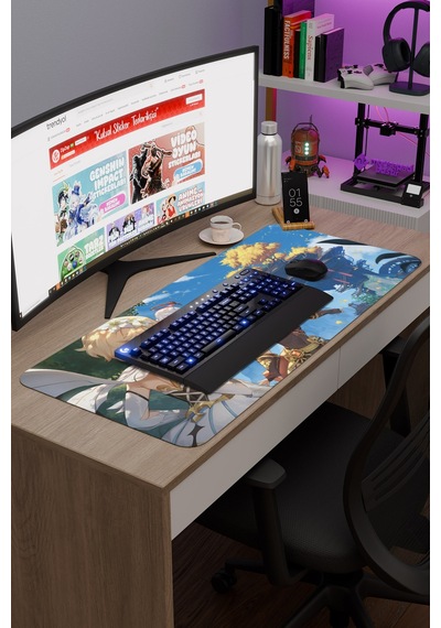 Xiangling Genshin Impact Anime Oyuncu V4 - 90x40 Xxl Gaming Mouse Pad Fare Altlığı