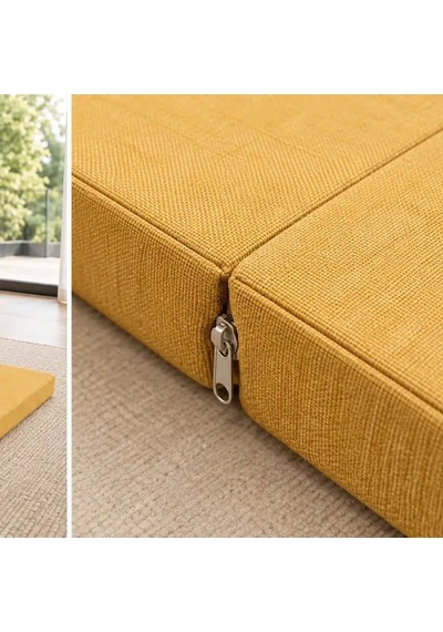 Üç Parçalı Katlanır Minder 60 180 7 Cm Hardal Çok Renkli
