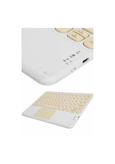 İthalat Profesyonel Wifi Q Klavye Bluetooth Klavye Touchpad 10.8 Inç