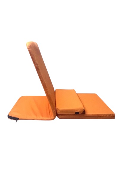 Ekstra Destek Yastıklı Yoga, Nefes, Meditasyon Sandalyesi Backjack Xl Su Ve Leke İticili Duck Kumaş Turuncu