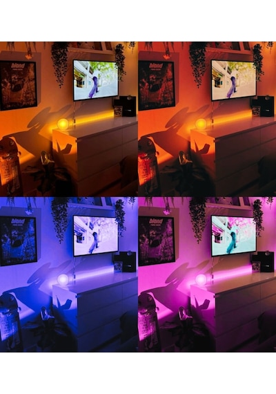 1 Metre Şeffaf Rgb 16 Renk Kumandalı Çubuk Şerit Led Renk Değiştiren Led Işık Sb-6540
