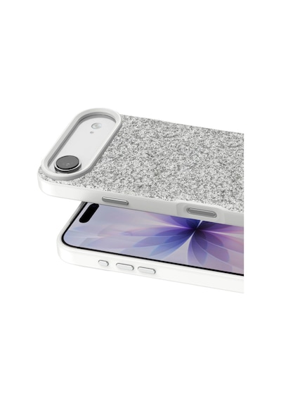 Apple Uyumlu iPhone 17 Air Bright Simli Kapak Beyaz\