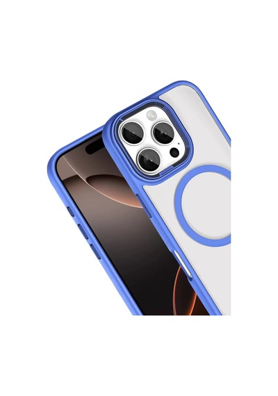 Apple iPhone Uyumlu,  16 Pro Max Magsafe Kapak - Mavi