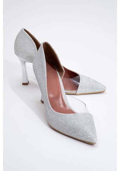 Luvishoes 653 Lame Simli Topuklu Kadın Ayakkabı Lame
