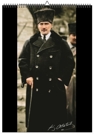 Mustafa Kemal Atatürk Fotoğraf Kağıdına Baskılı Poster Spiralli Ve Askılı 6 Sayfa