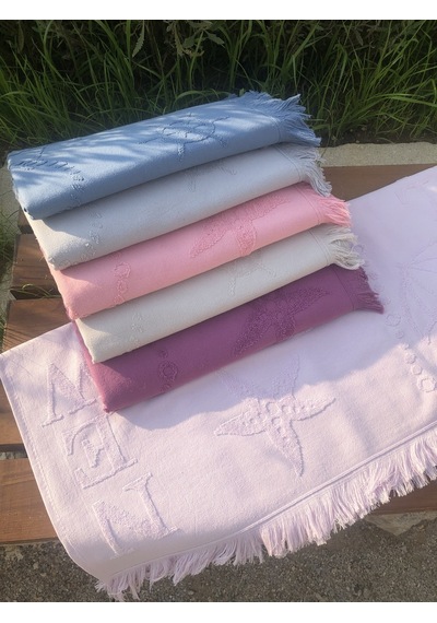 Plaj Havlusu Jakarlı 70x140 Cm Mavi
