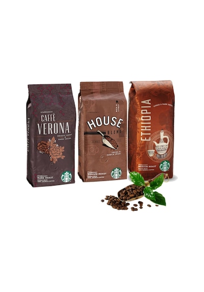 Starbucks Caffe Verona + House + Ethiopia Çekirdek Kahve Seti 3 x 250 G