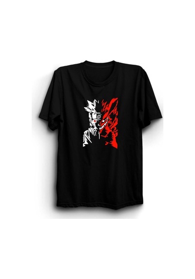 Naruto Anime Baskılı Tshirt SIYAH