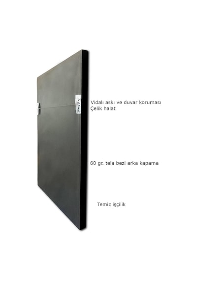 Yağlı Boya Dokulu Tablo Modern Renkli Balerin Siyah Çerçeveli U05003-178955