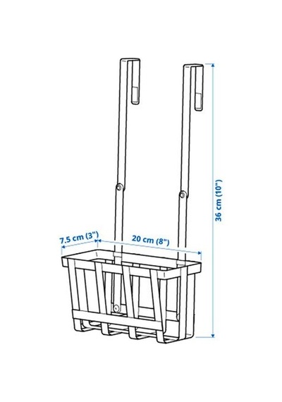 Ikea Pålycke Asılabilir Dolap Düzenleyici, Beyaz, 20x7,5x36