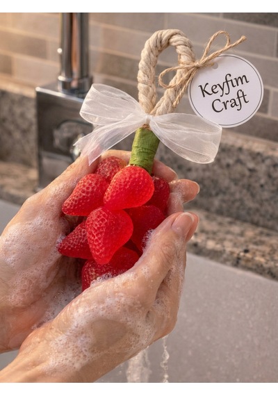 Keyfim Craft El Yapımı Salkım Çilek Sabunu - Dekoratif Ve Mis Kokulu Hediyelik Sabun Özel Kutulu