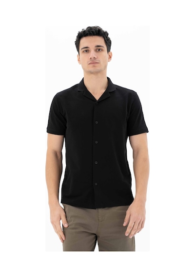 AR-MA Arma Erkek % 100 Pamuk Penye Pike Regular Fit Polo Yaka Gömlek Y25374351101 Gri