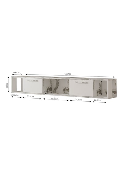 T006 Viero Mermer Desenli Duvara Monte Tv Ünitesi 160 Cm, Kapaklı Raflı - Beyaz/beyaz Mermer Beyaz/beyaz Mermer T006 Viero Mermer Desenli Duvara Monte Tv Ünitesi 160 Cm, Kapaklı Raflı - Beyaz/beyaz Mermer Beyaz/beyaz Mermer