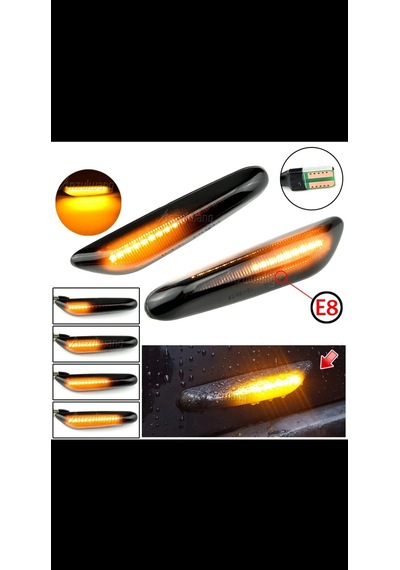 Bmw 5 Serisi E61 Kayar Led Çamurluk Sinyal Siyah