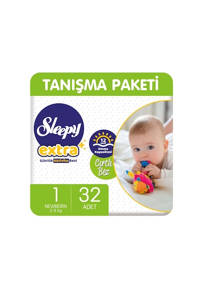 Sleepy Extra Günlük Aktivite Bezi 1 Numara Yenidoğan 32 Adet