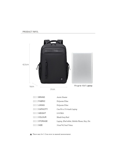 Arctic Hunter B00534 Gri Sırt Çantası Diğer