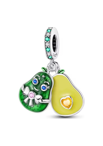 Fubena Avokado Eş Sallantılı Gümüş Charm