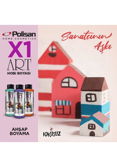 Polisan X1Art Multisurface Hobi Boyası 120Ml - 0062 Turkuaz