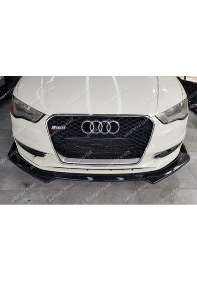 Audi A3 8v Ön Lip Ön Tampon Alt Ek - Piano Black - Abs Plastik